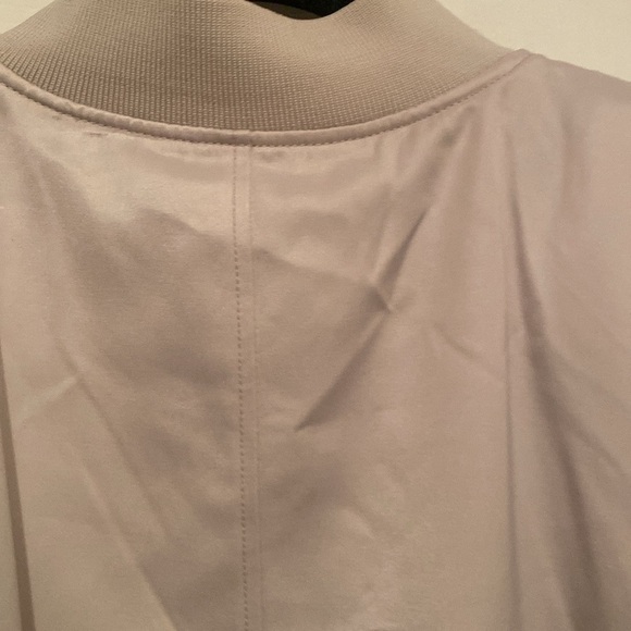 ZARA WOMAN SATIN EFFECT CROP BOMBER SIZE XL SAND NEW WITH TAGS - Picture 11 of 11